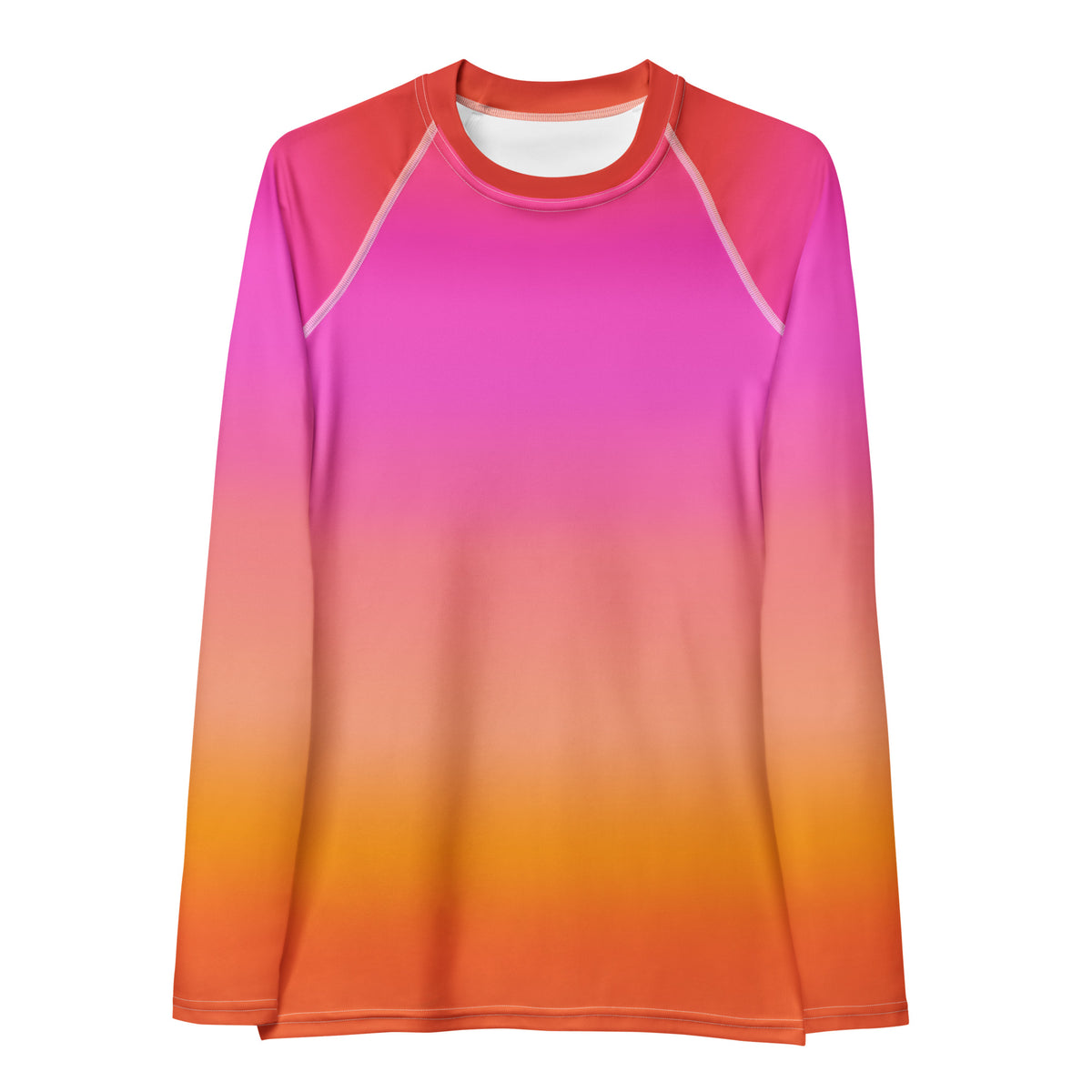 Women's Sunset Ombre Long Sleeve Rash Guard Swim Shirt – Buttery Soft, Sun Safe UPF 50+ Protection, Quick Dry & 4-Way Stretch Comfort