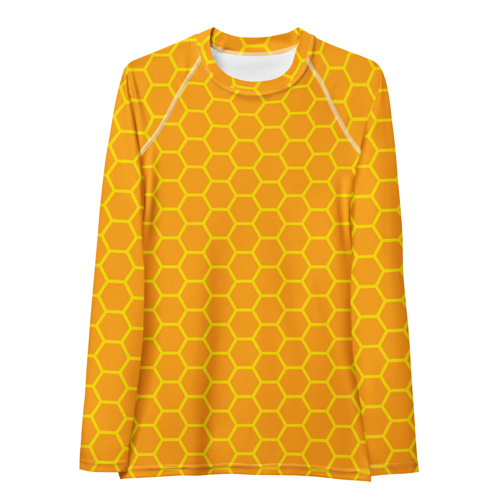 Women's Honeycomb Long Sleeve Rash Guard Swim Shirt – Buttery Soft, Sun Safe UPF 50+ Protection, Quick Dry & 4-Way Stretch Comfort