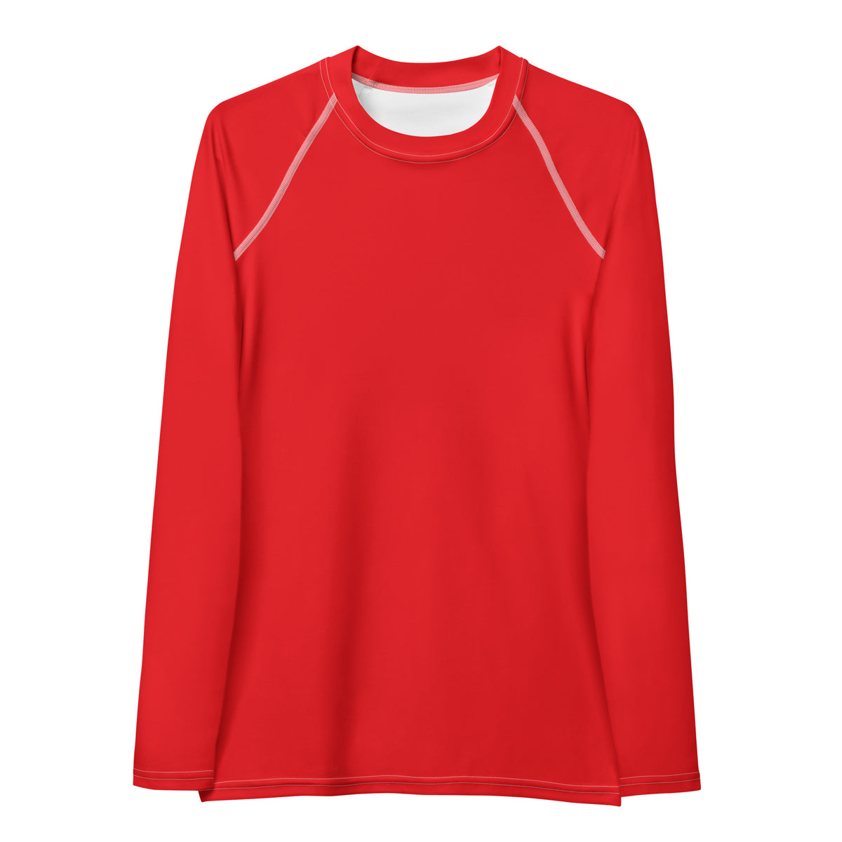 Women's Red Long Sleeve Rash Guard Swim Shirt – Buttery Soft, Sun Safe UPF 50+ Protection, Quick Dry & 4-Way Stretch Comfort