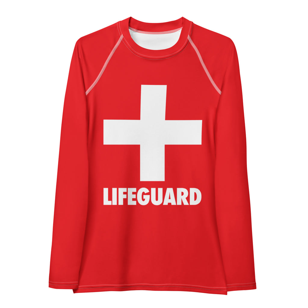Women's Lifeguard Long Sleeve Rash Guard Swim Shirt – Buttery Soft, Sun Safe UPF 50+ Protection, Quick Dry & 4-Way Stretch Comfort