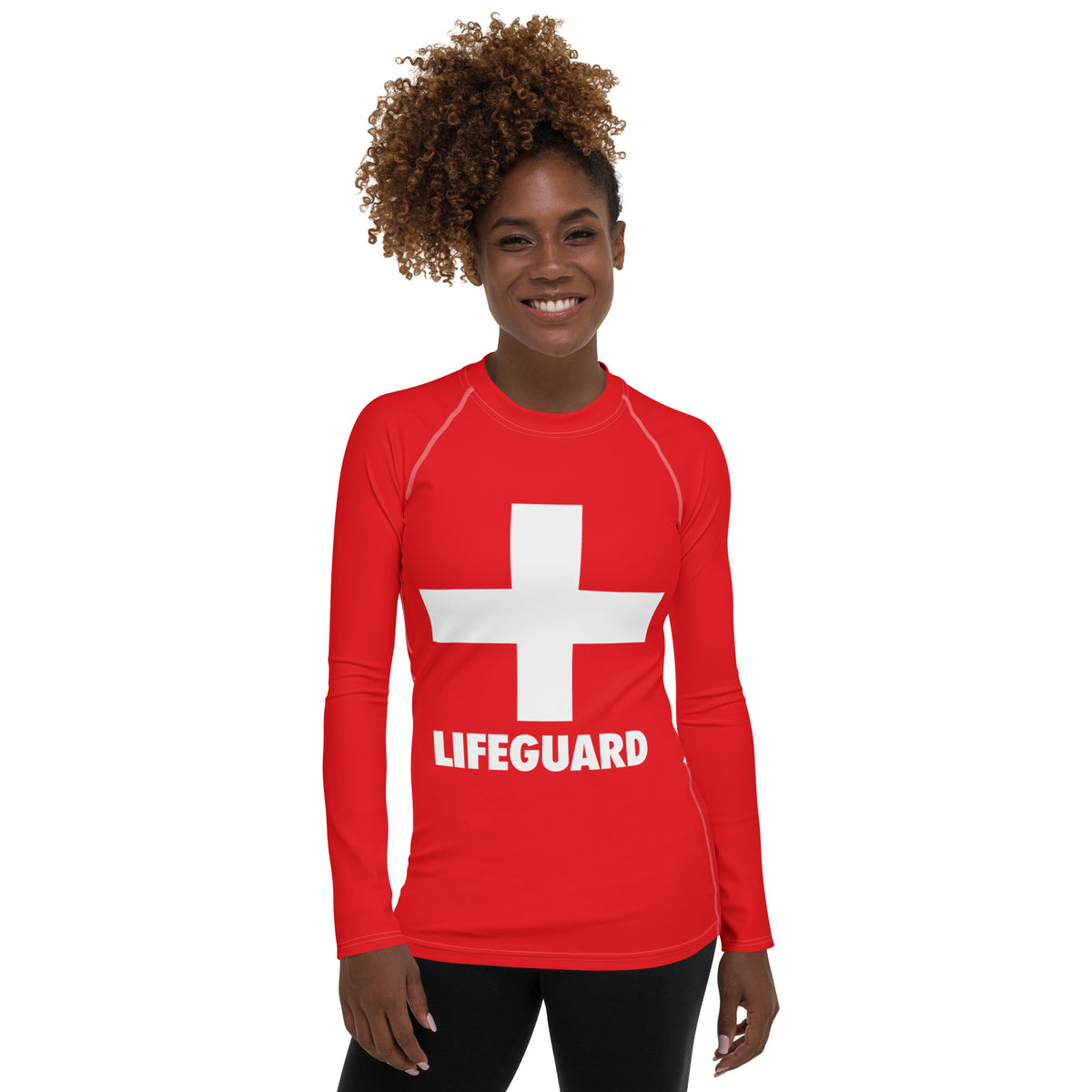 Women's Lifeguard Long Sleeve Rash Guard Swim Shirt – Buttery Soft, Sun Safe UPF 50+ Protection, Quick Dry & 4-Way Stretch Comfort