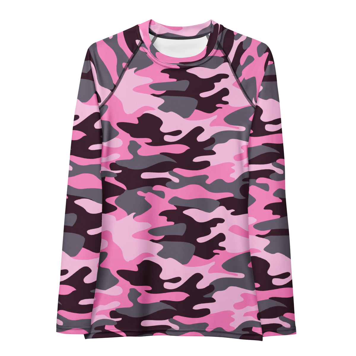 Women's Pink Camouflage Long Sleeve Rash Guard Swim Shirt – Buttery Soft, Sun Safe UPF 50+ Protection, Quick Dry & 4-Way Stretch Comfort