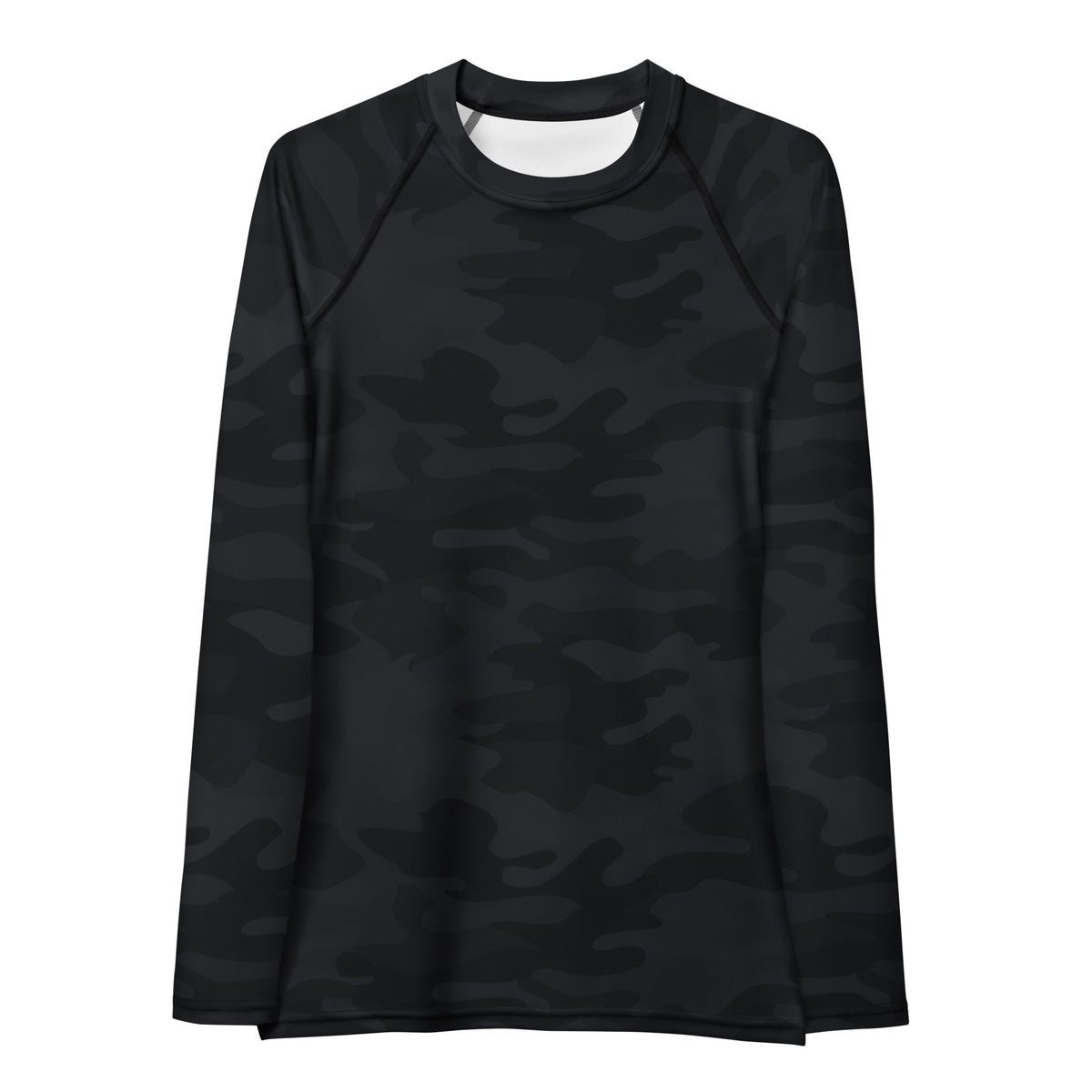 Women's Black Camouflage Long Sleeve Rash Guard Swim Shirt – Buttery Soft, Sun Safe UPF 50+ Protection, Quick Dry & 4-Way Stretch Comfort