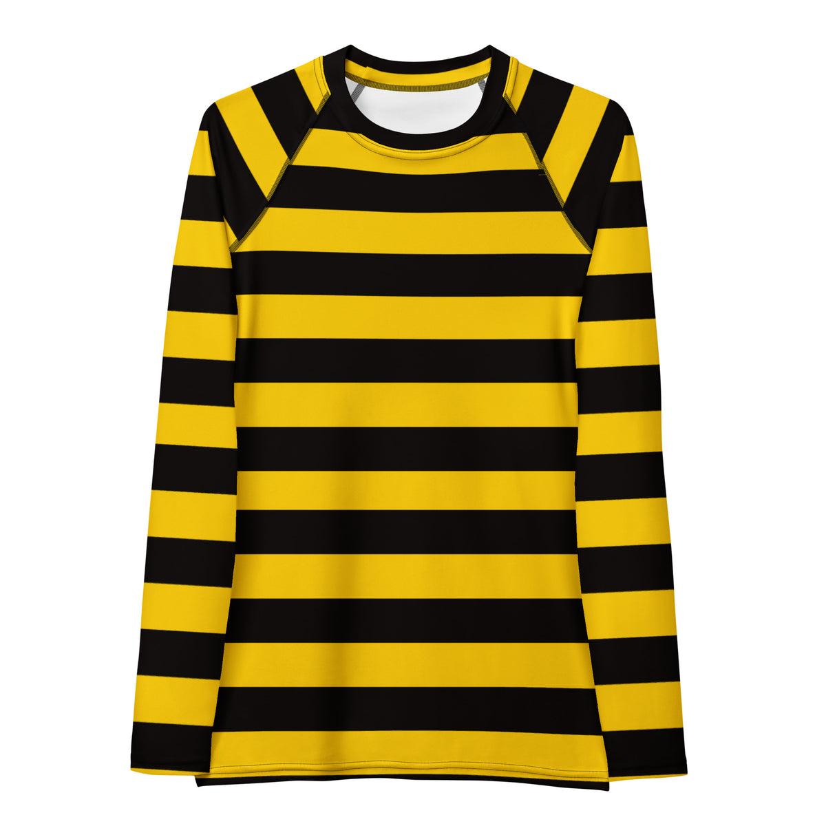 Women's Bee Stripe Long Sleeve Rash Guard Swim Shirt – Buttery Soft, Sun Safe UPF 50+ Protection, Quick Dry & 4-Way Stretch Comfort