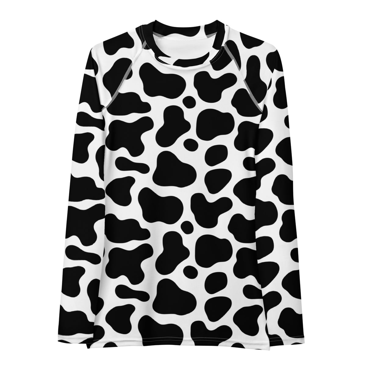 Women's Cow Print Long Sleeve Rash Guard Swim Shirt – Buttery Soft, Sun Safe UPF 50+ Protection, Quick Dry & 4-Way Stretch Comfort