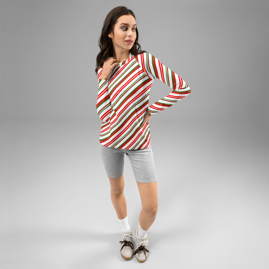 Women's Peppermint Long Sleeve Rash Guard Swim Shirt – Buttery Soft, Sun Safe UPF 50+ Protection, Quick Dry & 4-Way Stretch Comfort
