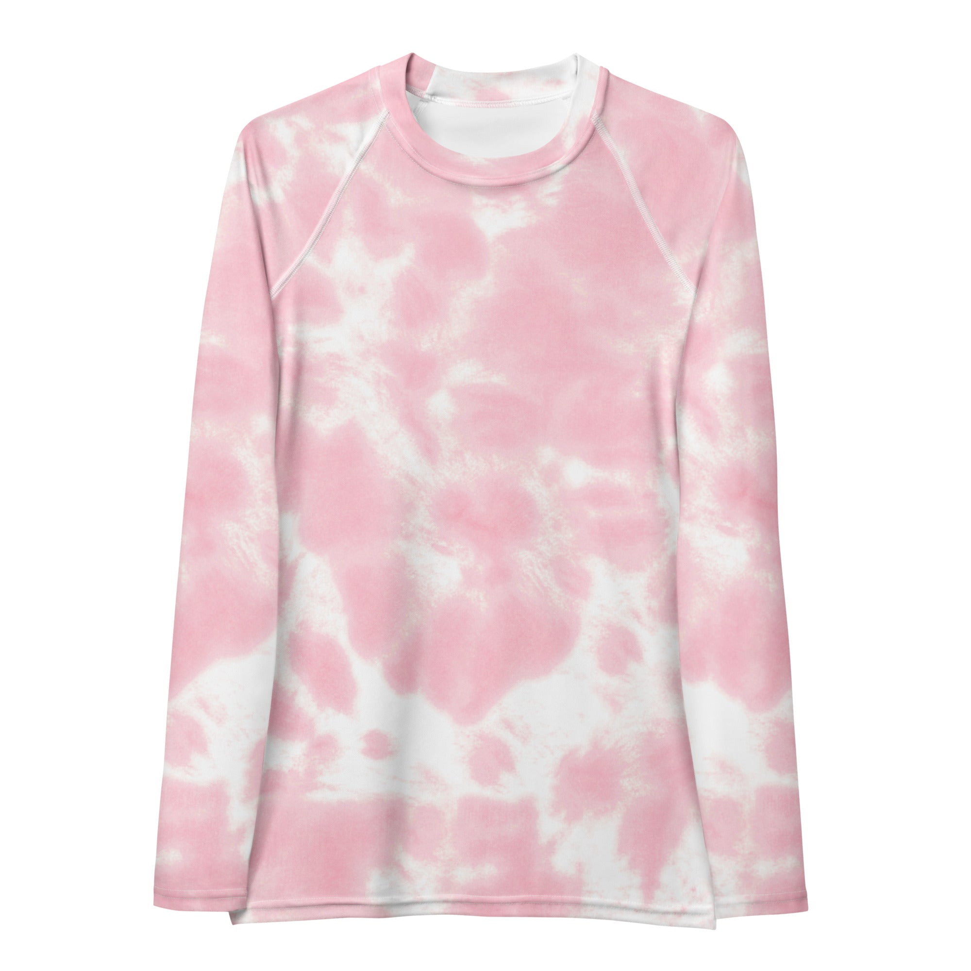 Women's Pink Tie Dye Long Sleeve Rash Guard Swim Shirt – Buttery Soft, Sun Safe UPF 50+ Protection, Quick Dry & 4-Way Stretch Comfort