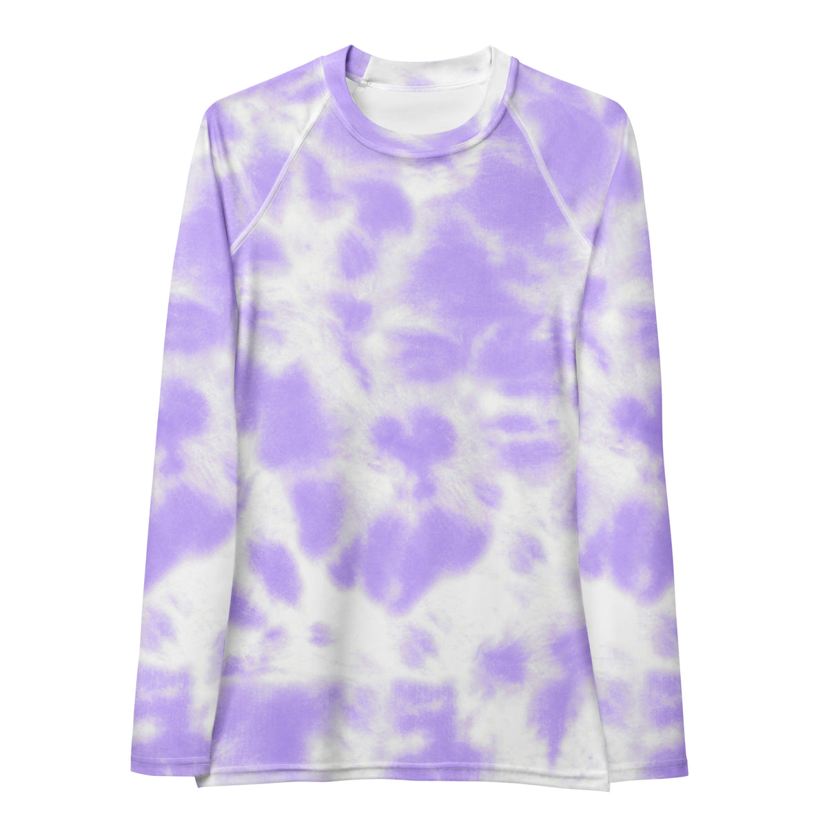Women's Purple Tie Dye Long Sleeve Rash Guard Swim Shirt – Buttery Soft, Sun Safe UPF 50+ Protection, Quick Dry & 4-Way Stretch Comfort