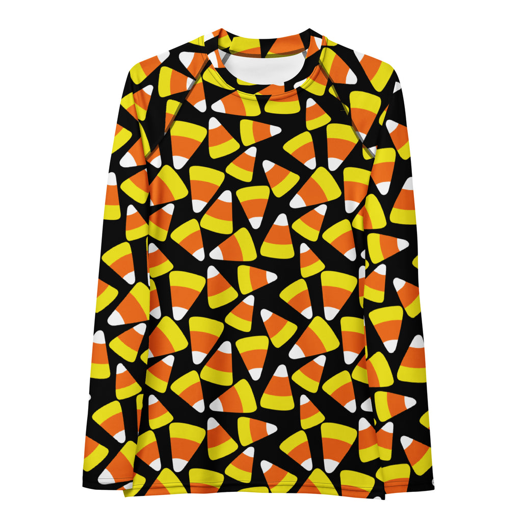 Women's Candy Corn Long Sleeve Rash Guard Swim Shirt – Buttery Soft, Sun Safe UPF 50+ Protection, Quick Dry & 4-Way Stretch Comfort