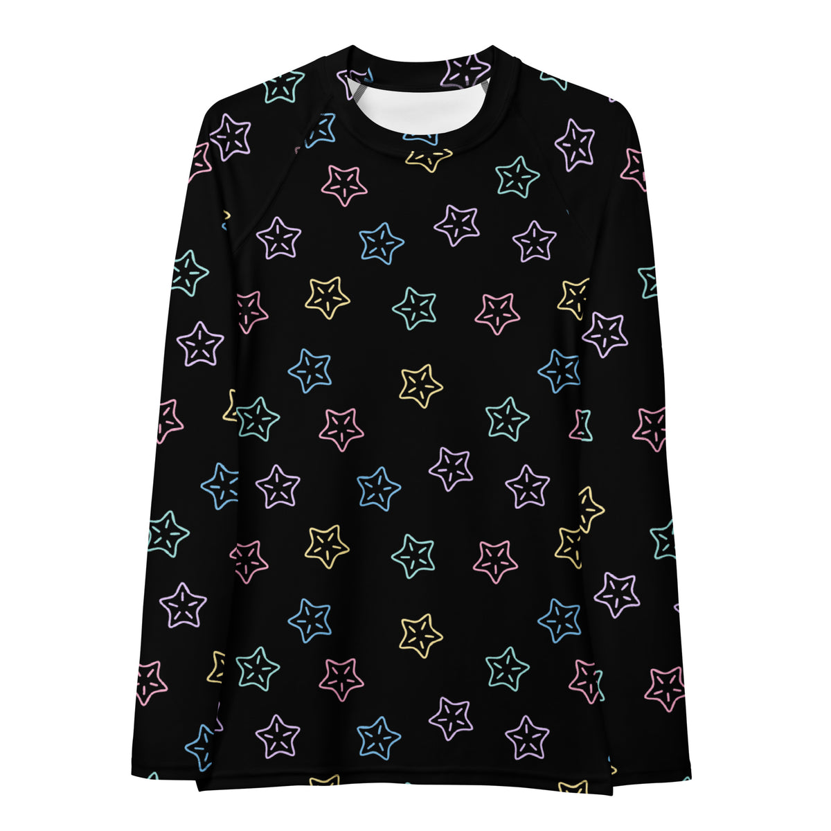 Women's Colorful Starfish Long Sleeve Rash Guard Swim Shirt – Buttery Soft, Sun Safe UPF 50+ Protection, Quick Dry & 4-Way Stretch Comfort