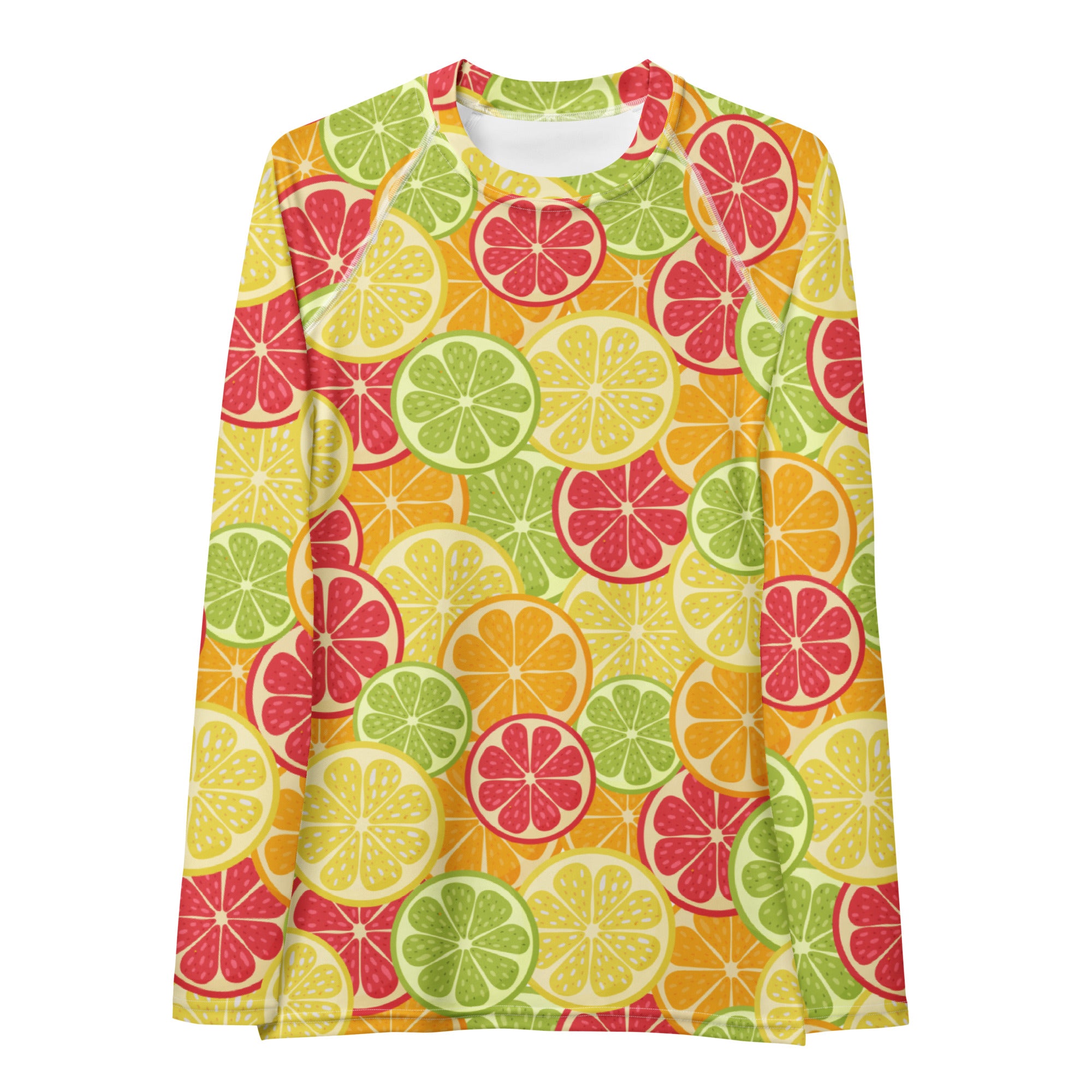 Women's Citrus Fruit Long Sleeve Rash Guard Swim Shirt – Buttery Soft, Sun Safe UPF 50+ Protection, Quick Dry & 4-Way Stretch Comfort