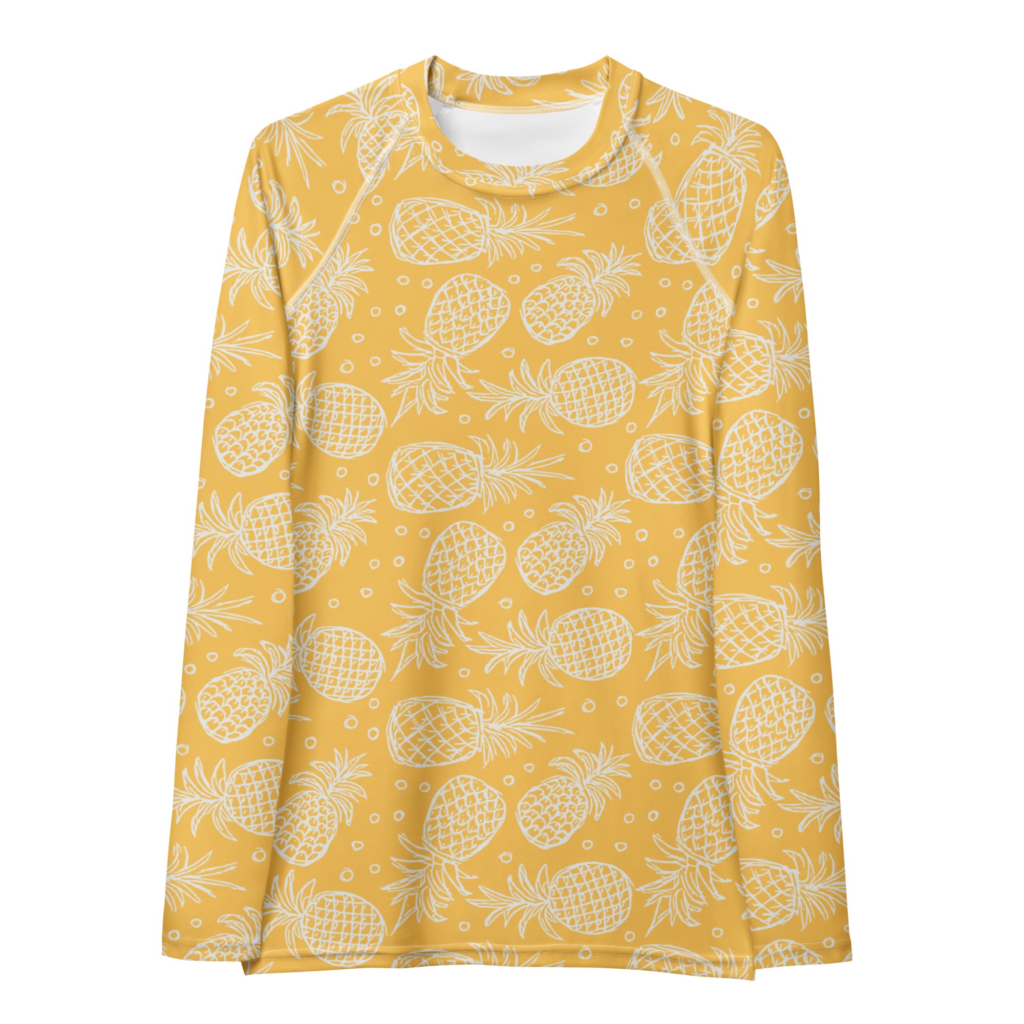 Women's Pineapple Long Sleeve Rash Guard Swim Shirt – Buttery Soft, Sun Safe UPF 50+ Protection, Quick Dry & 4-Way Stretch Comfort