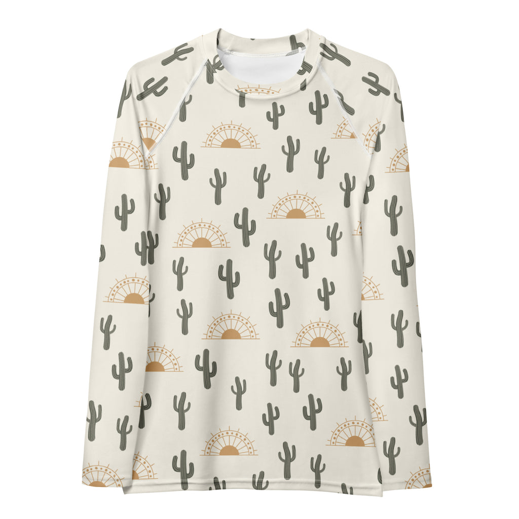 Women's Desert Cactus Sunrise Long Sleeve Rash Guard Swim Shirt – Buttery Soft, Sun Safe UPF 50+ Protection, Quick Dry & 4-Way Stretch Comfort