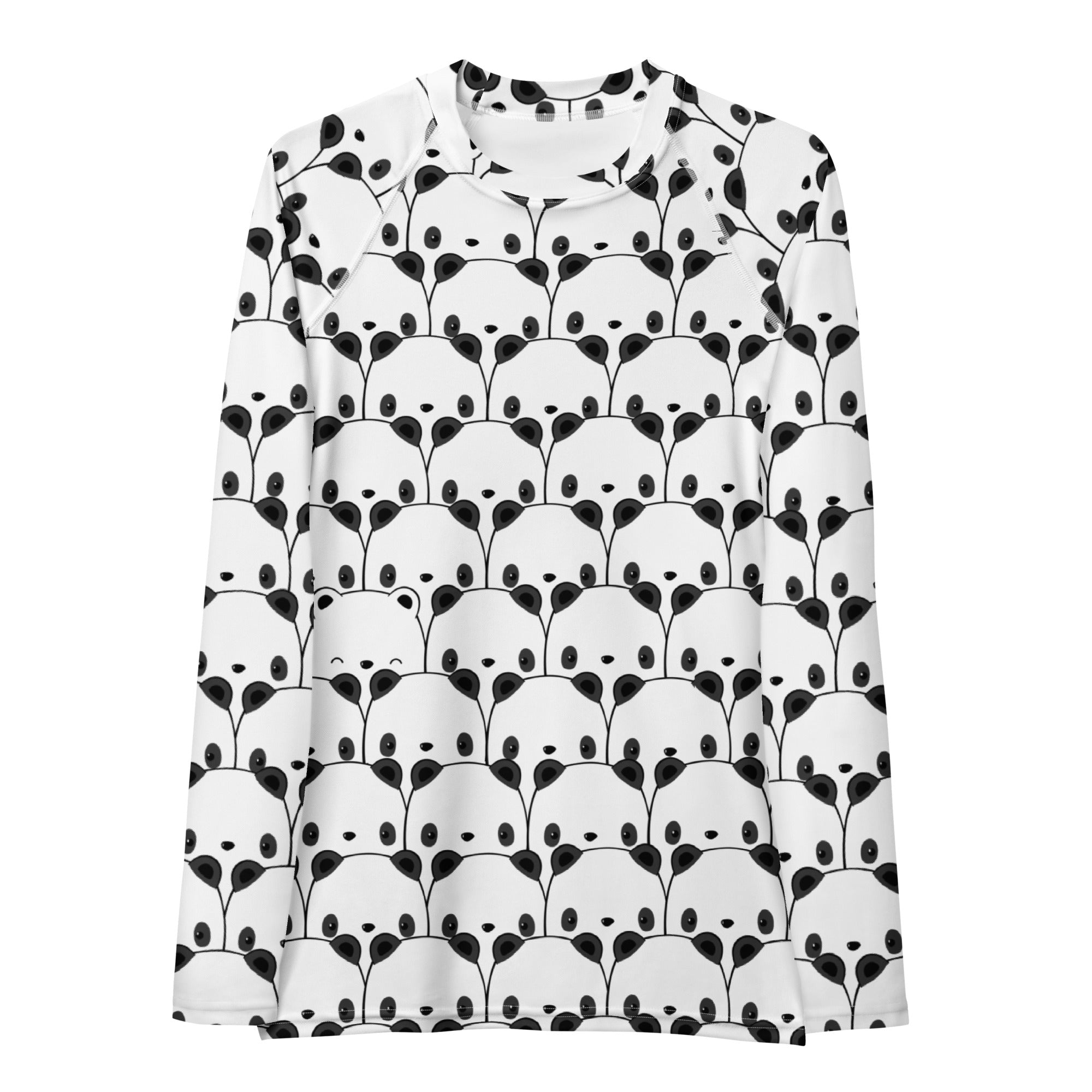 Women's Panda Long Sleeve Rash Guard Swim Shirt – Buttery Soft, Sun Safe UPF 50+ Protection, Quick Dry & 4-Way Stretch Comfort