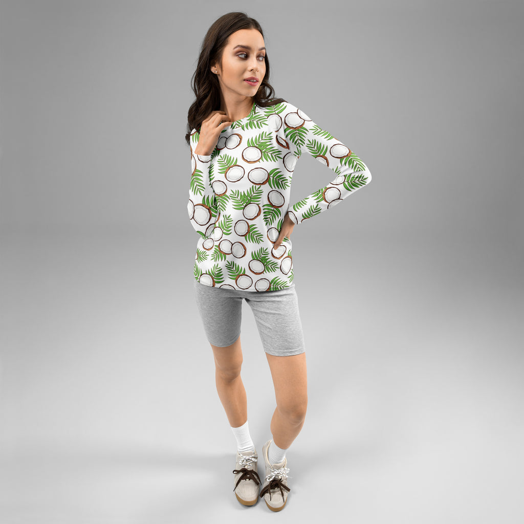 Women's Coconut Long Sleeve Rash Guard Swim Shirt – Buttery Soft, Sun Safe UPF 50+ Protection, Quick Dry & 4-Way Stretch Comfort