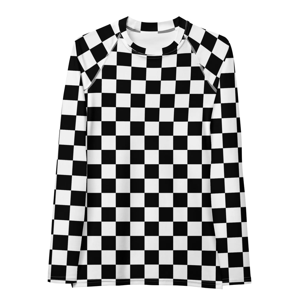 Women's Checkered Long Sleeve Rash Guard Swim Shirt – Buttery Soft, Sun Safe UPF 50+ Protection, Quick Dry & 4-Way Stretch Comfort