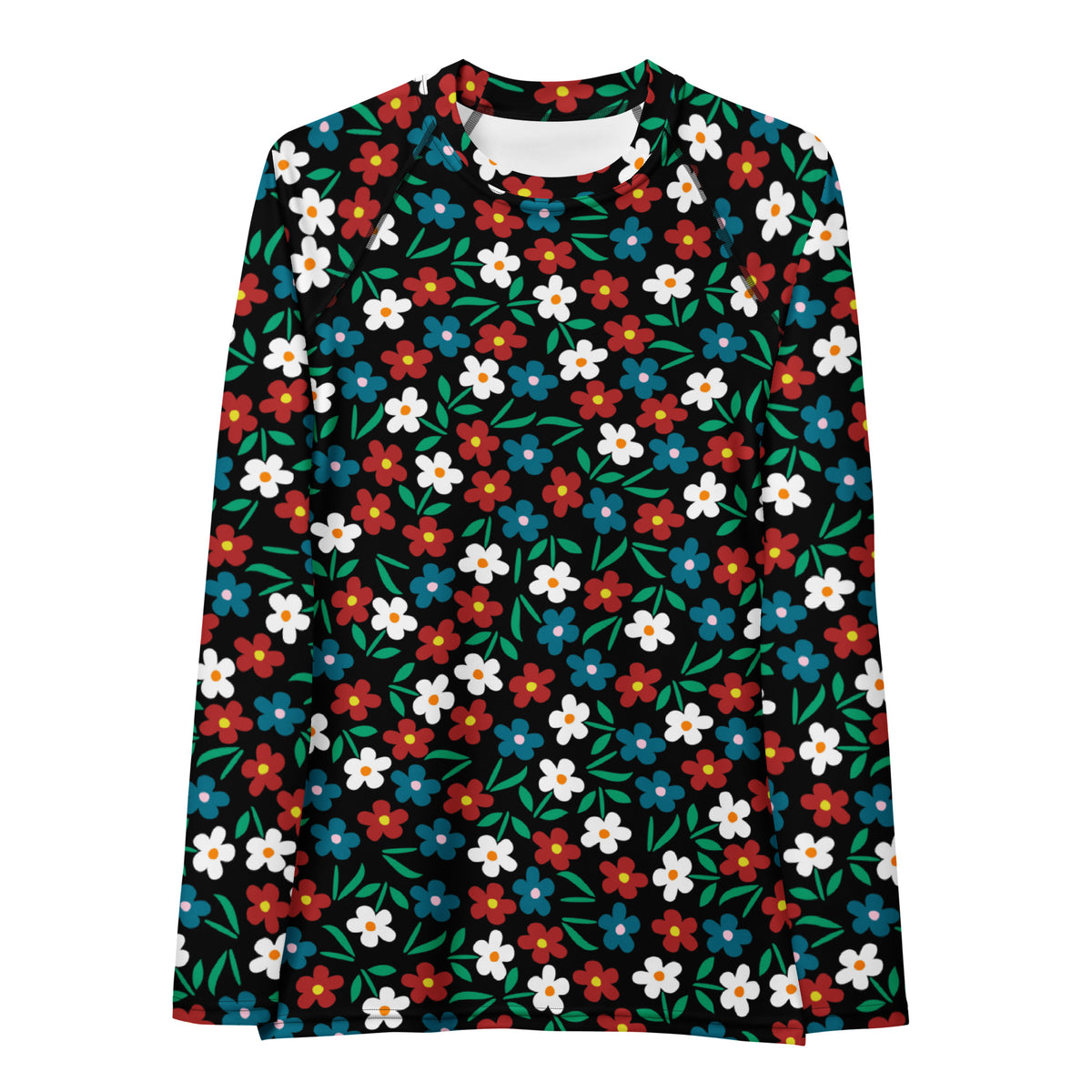 Women's Black Red & Teal Long Sleeve Rash Guard Swim Shirt – Buttery Soft, Sun Safe UPF 50+ Protection, Quick Dry & 4-Way Stretch Comfort