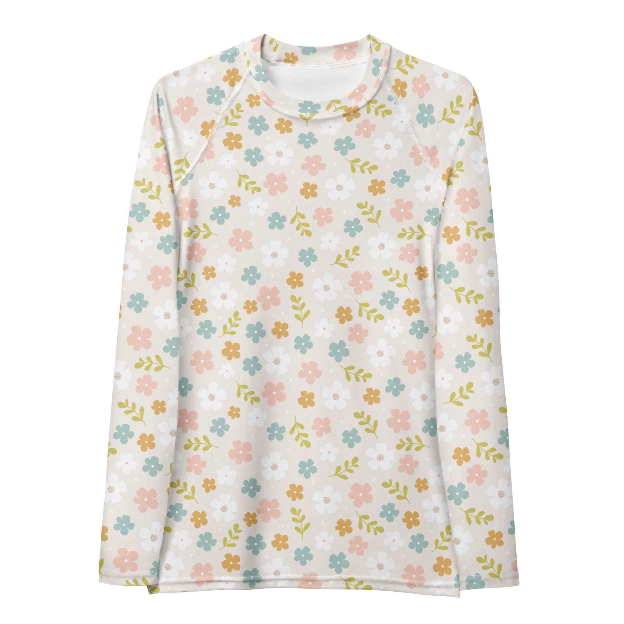 Women's Dainty Wildflower Long Sleeve Rash Guard Swim Shirt – Buttery Soft, Sun Safe UPF 50+ Protection, Quick Dry & 4-Way Stretch Comfort
