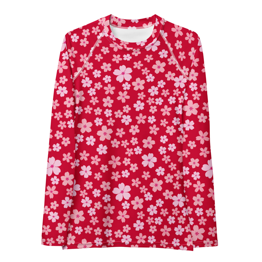 Women's Bright Pink Floral Long Sleeve Rash Guard Swim Shirt – Buttery Soft, Sun Safe UPF 50+ Protection, Quick Dry & 4-Way Stretch Comfort