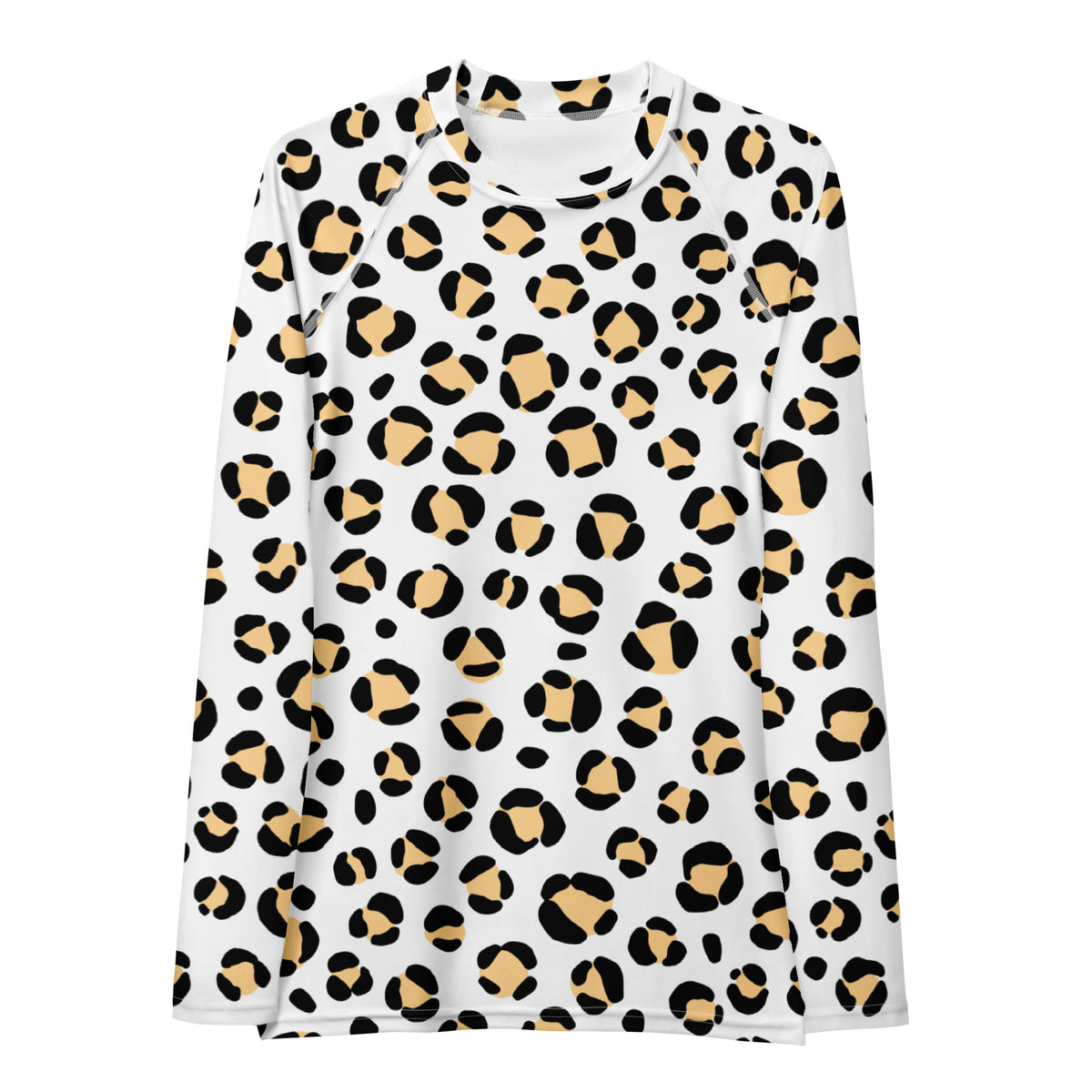 Women's Yellow Leopard Print Long Sleeve Rash Guard Swim Shirt – Buttery Soft, Sun Safe UPF 50+ Protection, Quick Dry & 4-Way Stretch Comfort