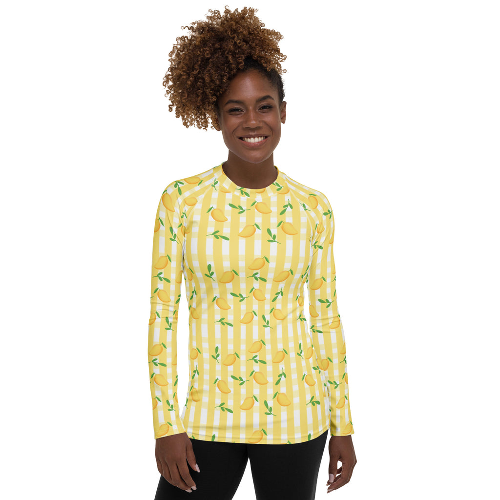 Women's Mango Long Sleeve Rash Guard Swim Shirt – Buttery Soft, Sun Safe UPF 50+ Protection, Quick Dry & 4-Way Stretch Comfort