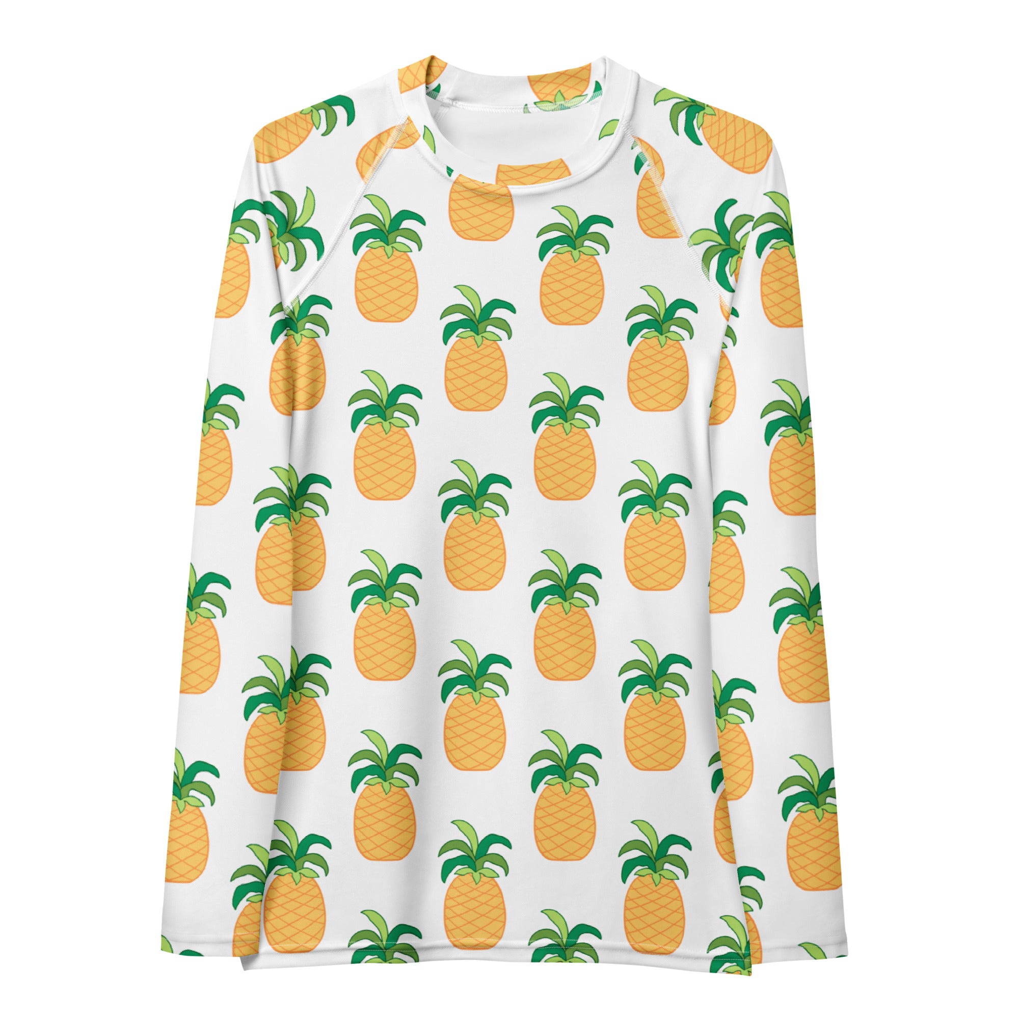 Women's Pineapple Long Sleeve Rash Guard Swim Shirt – Buttery Soft, Sun Safe UPF 50+ Protection, Quick Dry & 4-Way Stretch Comfort