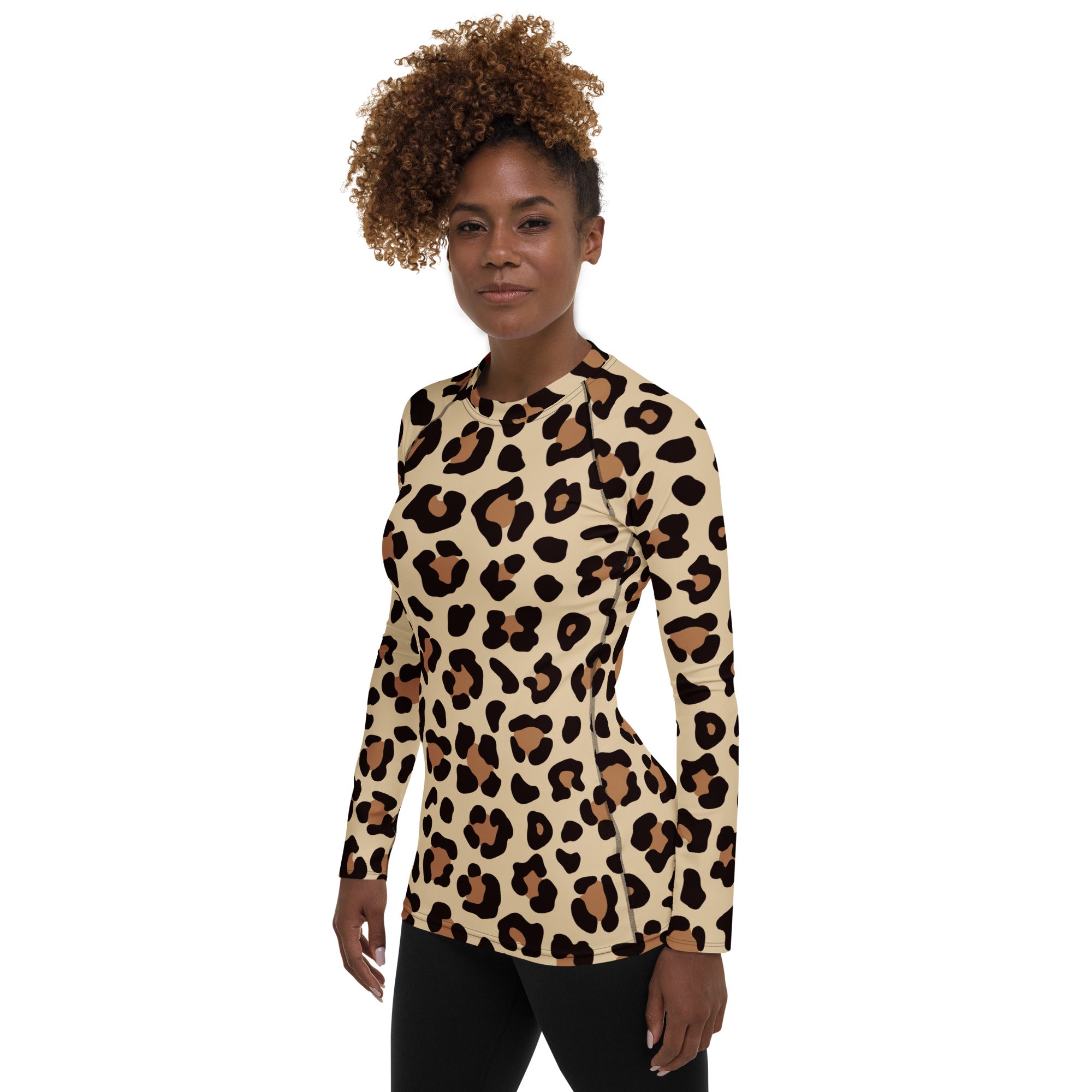 Women's Animal Print Long Sleeve Rash Guard Swim Shirt – Buttery Soft, Sun Safe UPF 50+ Protection, Quick Dry & 4-Way Stretch Comfort