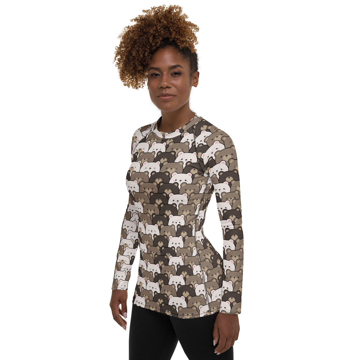 Women's Bear Long Sleeve Rash Guard Swim Shirt – Buttery Soft, Sun Safe UPF 50+ Protection, Quick Dry & 4-Way Stretch Comfort