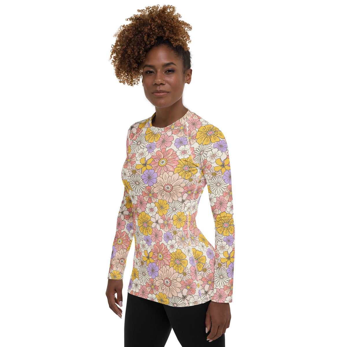 Women's Pink Yellow Purple Long Sleeve Rash Guard Swim Shirt – Buttery Soft, Sun Safe UPF 50+ Protection, Quick Dry & 4-Way Stretch Comfort