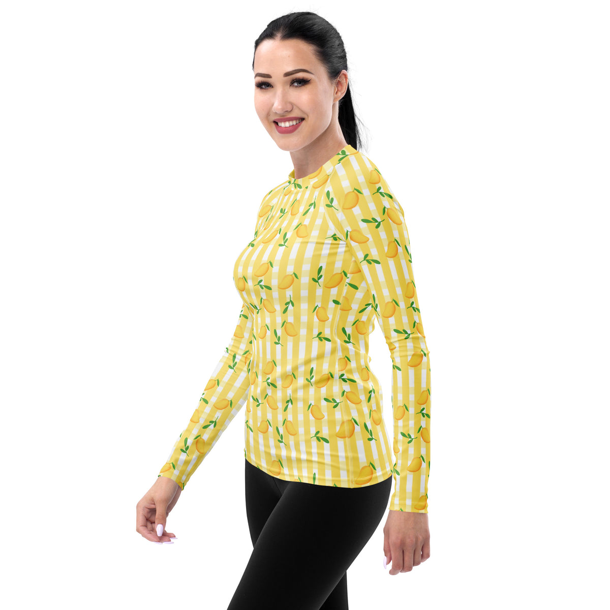 Women's Mango Long Sleeve Rash Guard Swim Shirt – Buttery Soft, Sun Safe UPF 50+ Protection, Quick Dry & 4-Way Stretch Comfort