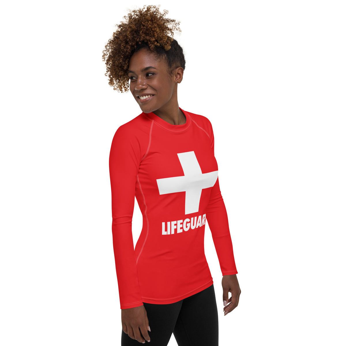 Women's Lifeguard Long Sleeve Rash Guard Swim Shirt – Buttery Soft, Sun Safe UPF 50+ Protection, Quick Dry & 4-Way Stretch Comfort