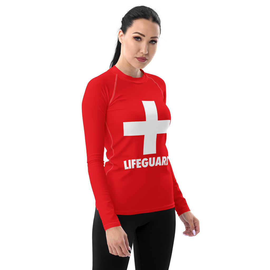 Women's Lifeguard Long Sleeve Rash Guard Swim Shirt – Buttery Soft, Sun Safe UPF 50+ Protection, Quick Dry & 4-Way Stretch Comfort