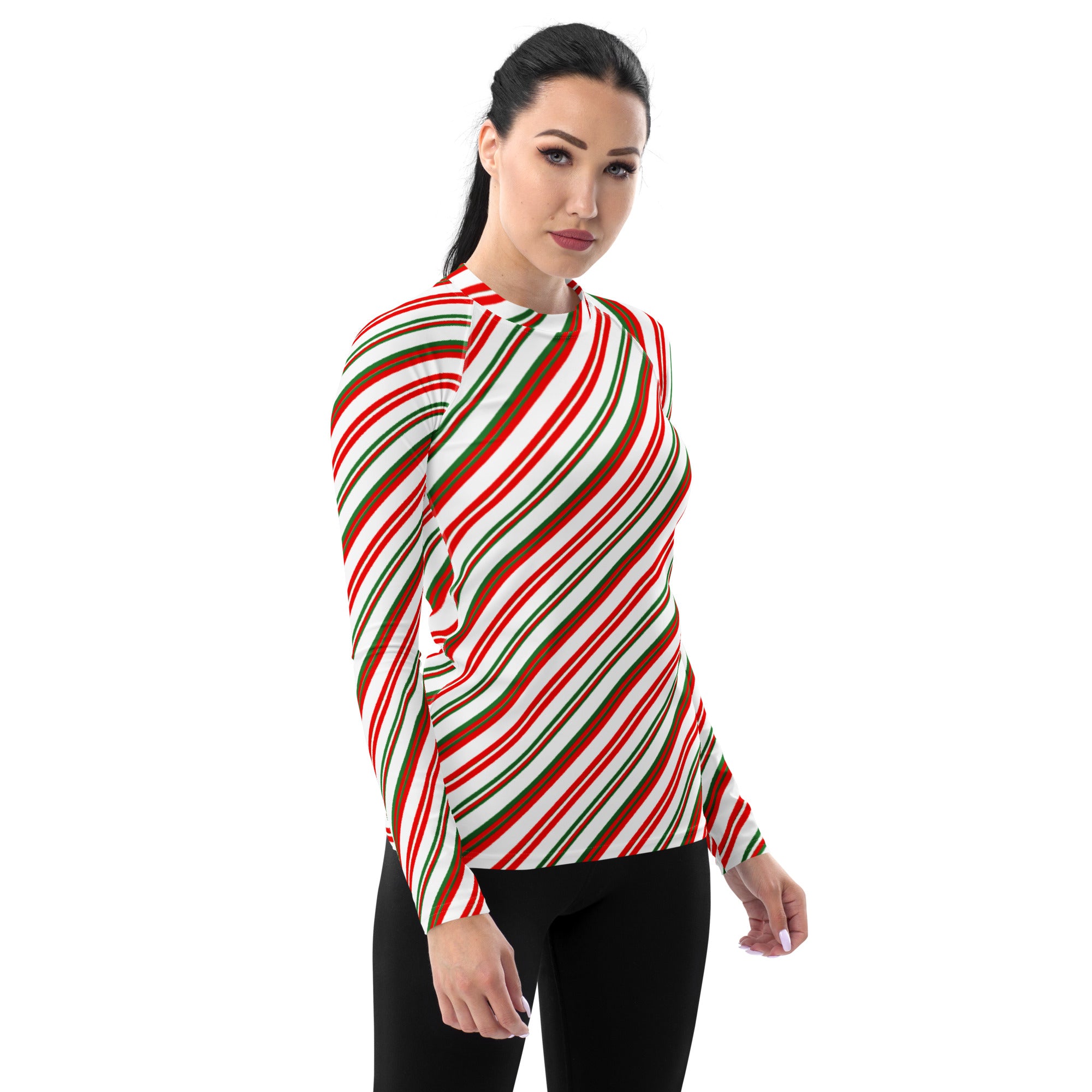 Women's Peppermint Long Sleeve Rash Guard Swim Shirt – Buttery Soft, Sun Safe UPF 50+ Protection, Quick Dry & 4-Way Stretch Comfort