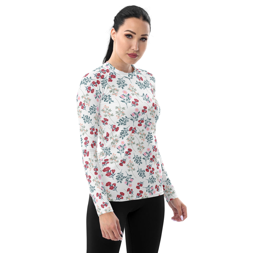 Women's Wildflower Long Sleeve Rash Guard Swim Shirt – Buttery Soft, Sun Safe UPF 50+ Protection, Quick Dry & 4-Way Stretch Comfort