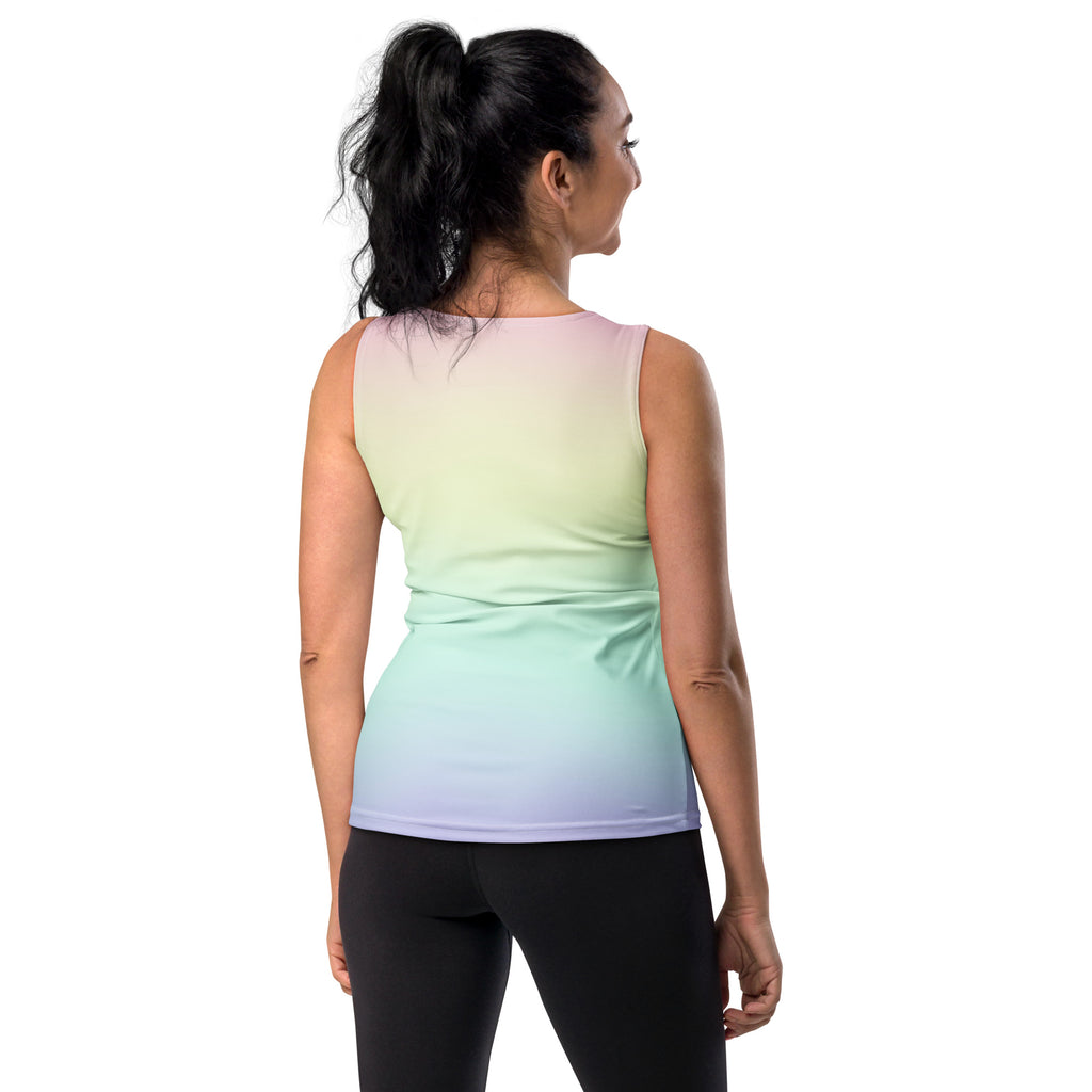Women's Pastel Rainbow Tank Top - Quick Drying, Buttery Soft Fabric With UPF 50+