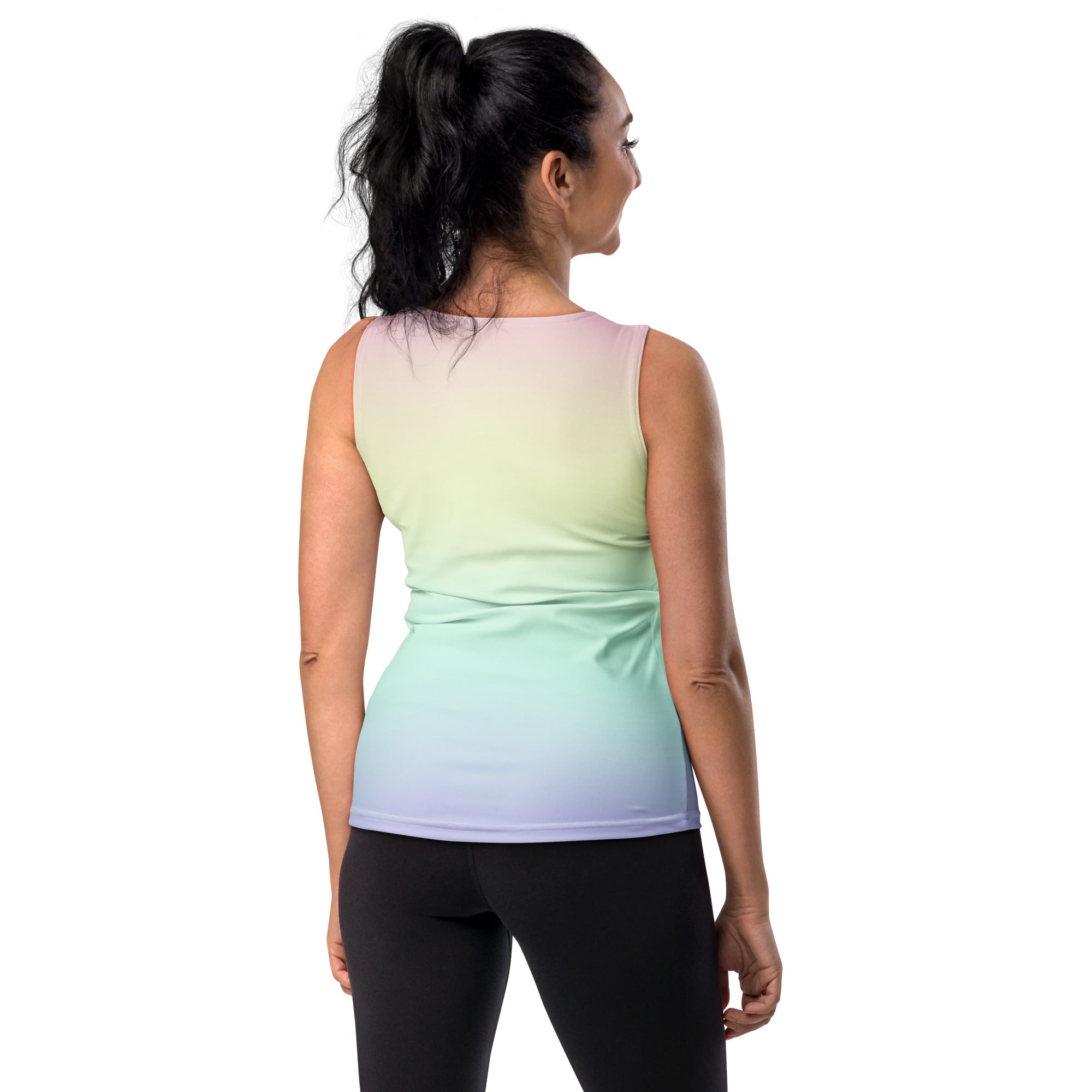 Women's Pastel Rainbow Tank Top - Quick Drying, Buttery Soft Fabric With UPF 50+