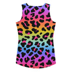 Women's Rainbow Leopard Tank Top - Quick Drying, Buttery Soft Fabric With UPF 50+