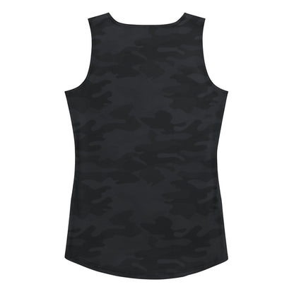 Women's Black Camouflage Tank Top - Quick Drying, Buttery Soft Fabric With UPF 50+
