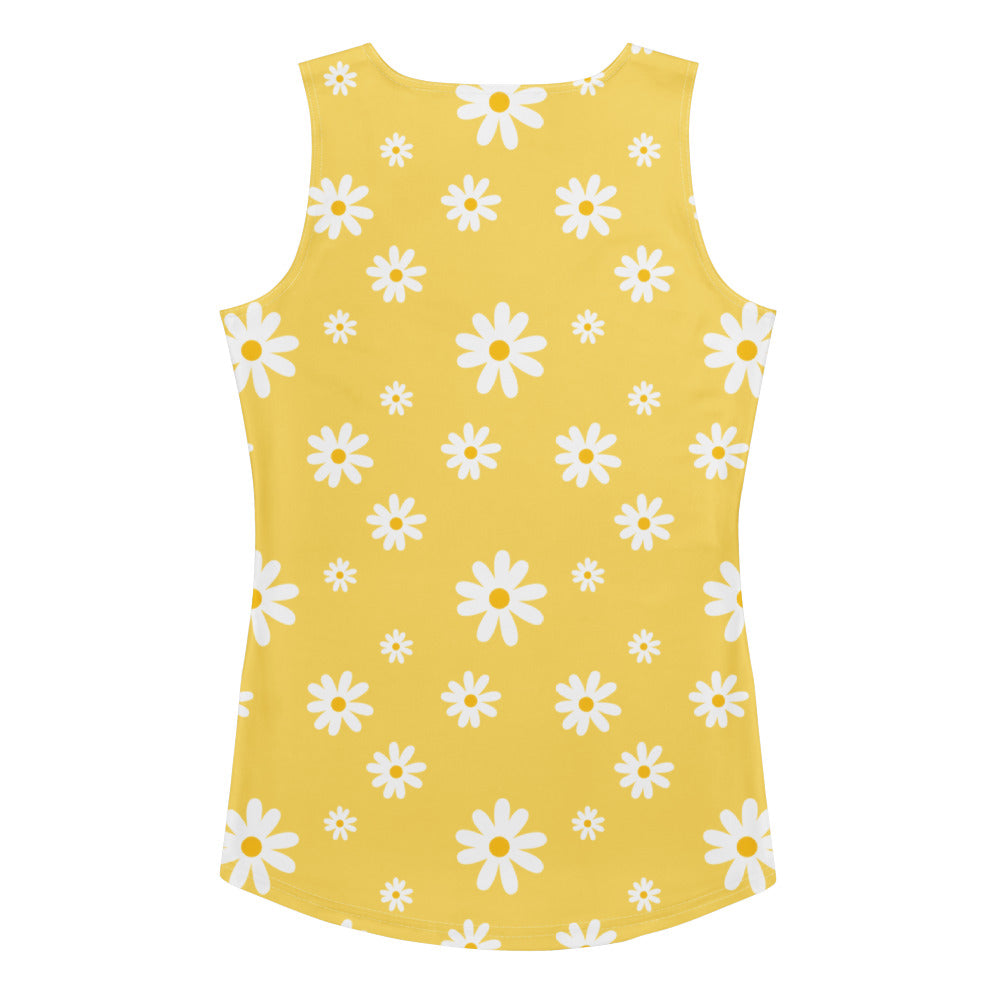 Women's Yellow Daisy Tank Top - Quick Drying, Buttery Soft Fabric With UPF 50+