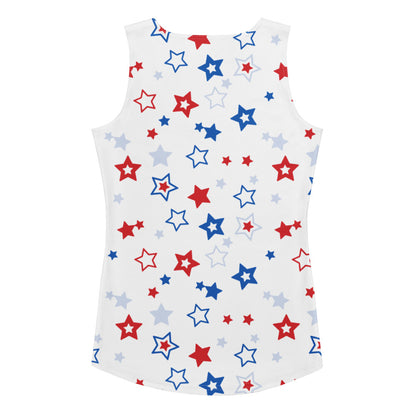Women's Patriotic Stars Tank Top - Quick Drying, Buttery Soft Fabric With UPF 50+