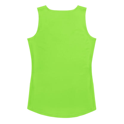 Women's Lime Green Tank Top - Quick Drying, Buttery Soft Fabric With UPF 50+