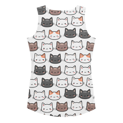 Women's Cat Tank Top - Quick Drying, Buttery Soft Fabric With UPF 50+