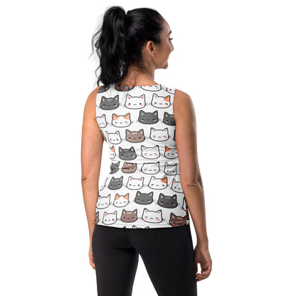 Women's Cat Tank Top - Quick Drying, Buttery Soft Fabric With UPF 50+