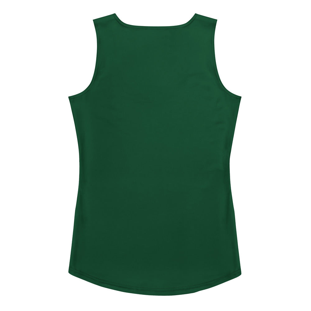 Women's Dark Green Tank Top - Quick Drying, Buttery Soft Fabric With UPF 50+