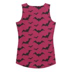 Women's Pink Bats Halloween Tank Top - Quick Drying, Buttery Soft Fabric With UPF 50+