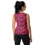 Women's Pink Bats Halloween Tank Top - Quick Drying, Buttery Soft Fabric With UPF 50+