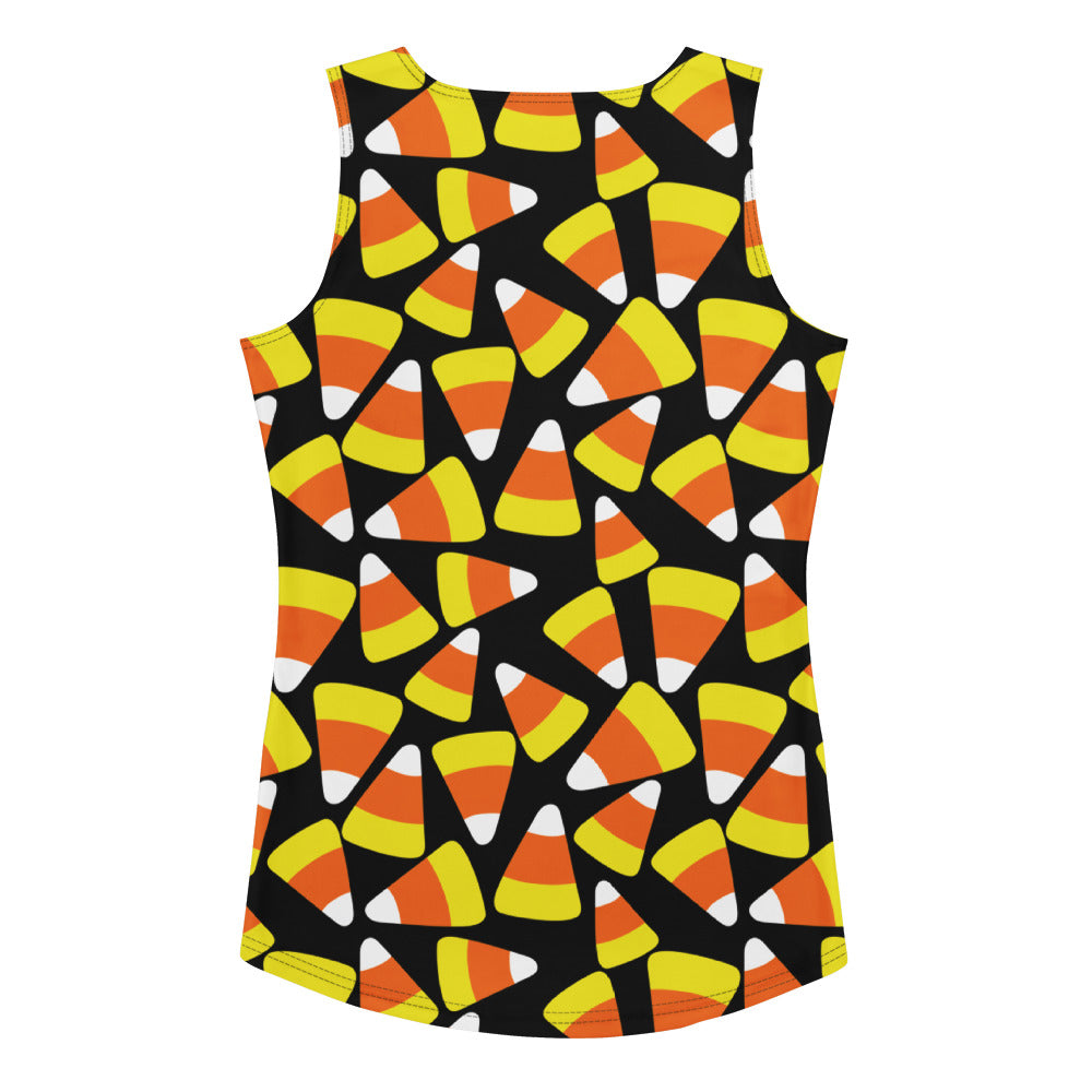 Women's Candy Corn Halloween Tank Top - Quick Drying, Buttery Soft Fabric With UPF 50+