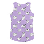 Women's Purple Pug Tank Top - Quick Drying, Buttery Soft Fabric With UPF 50+