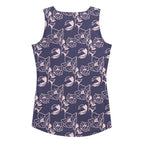 Women's Purple Floral Tank Top - Quick Drying, Buttery Soft Fabric With UPF 50+