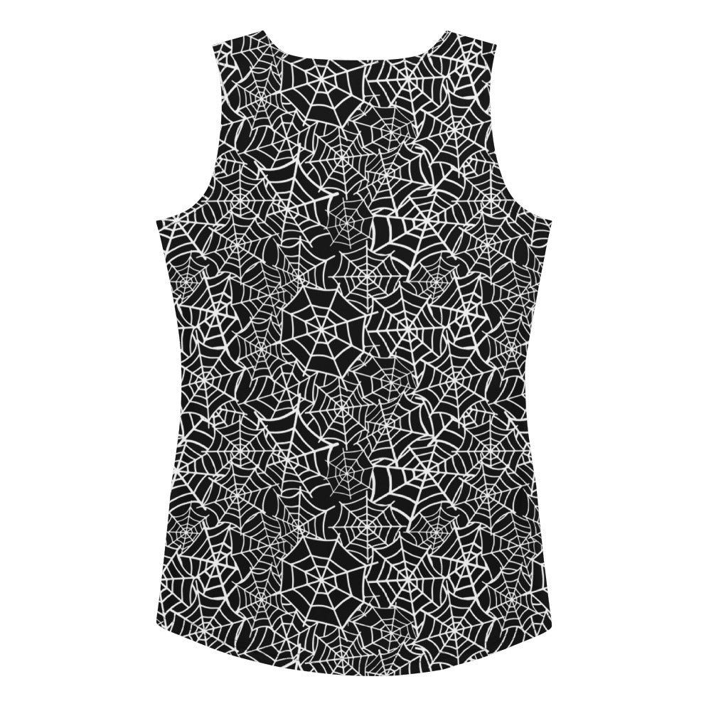Women's Spiderweb Halloween Tank Top - Quick Drying, Buttery Soft Fabric With UPF 50+